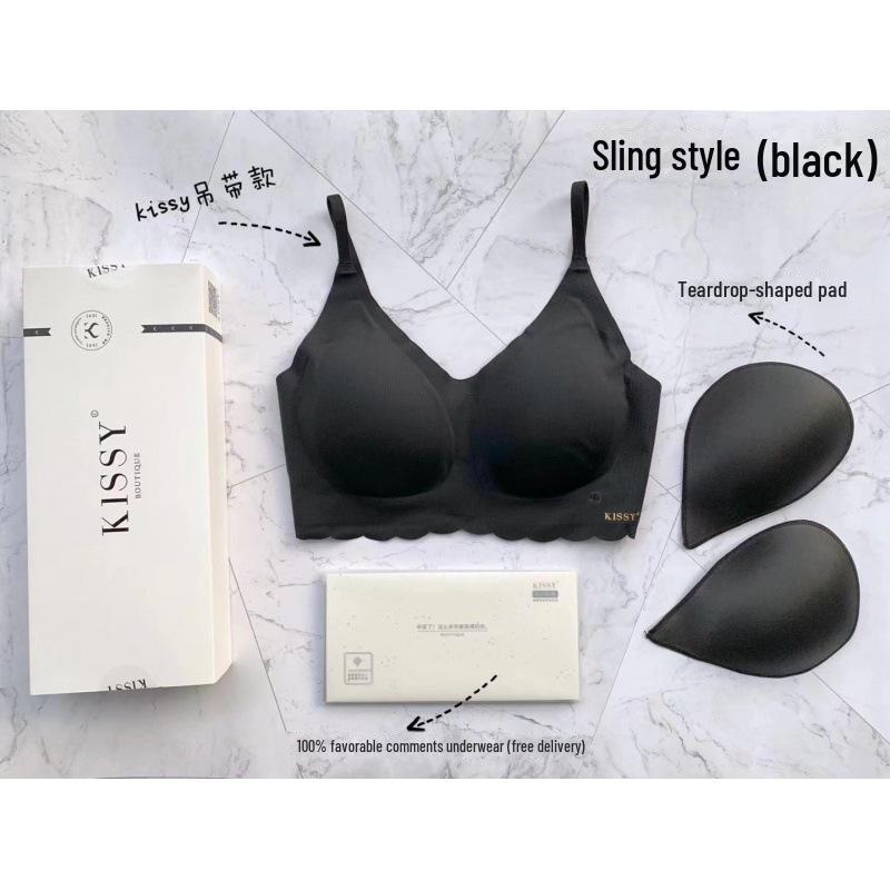 

WeChat Business Genuine Kissy Seamless Lace Спортивный бюстгальтер и комплект нижнего белья для женщин S (Cup ABC)