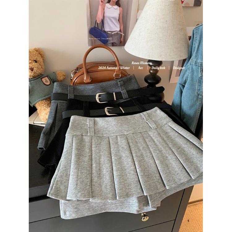 2025 Versatile A-line Pleated Skirt: Spicy Slimming Design for Petite Women, Anti-exposure Short Skirt Pants