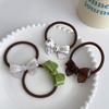 Korean Style Bowknot Hair Rope Ponytail Holder Hair Rubber Bands Acetic Acid Hair Tie  Women