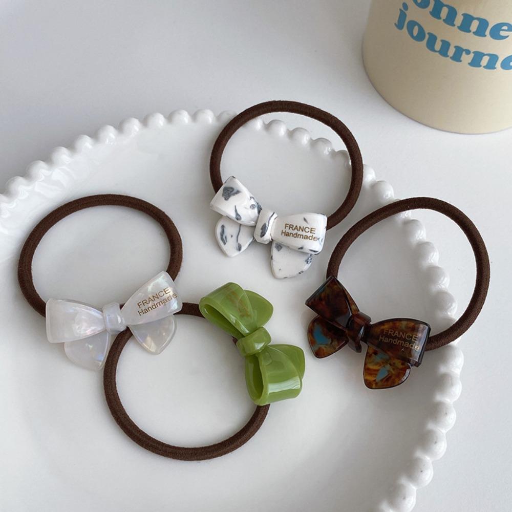 Hair Bands Acetic Acid Hair Tie Korean Style Acetate Bow Scrunchies Bowknot Hair Rope  Women