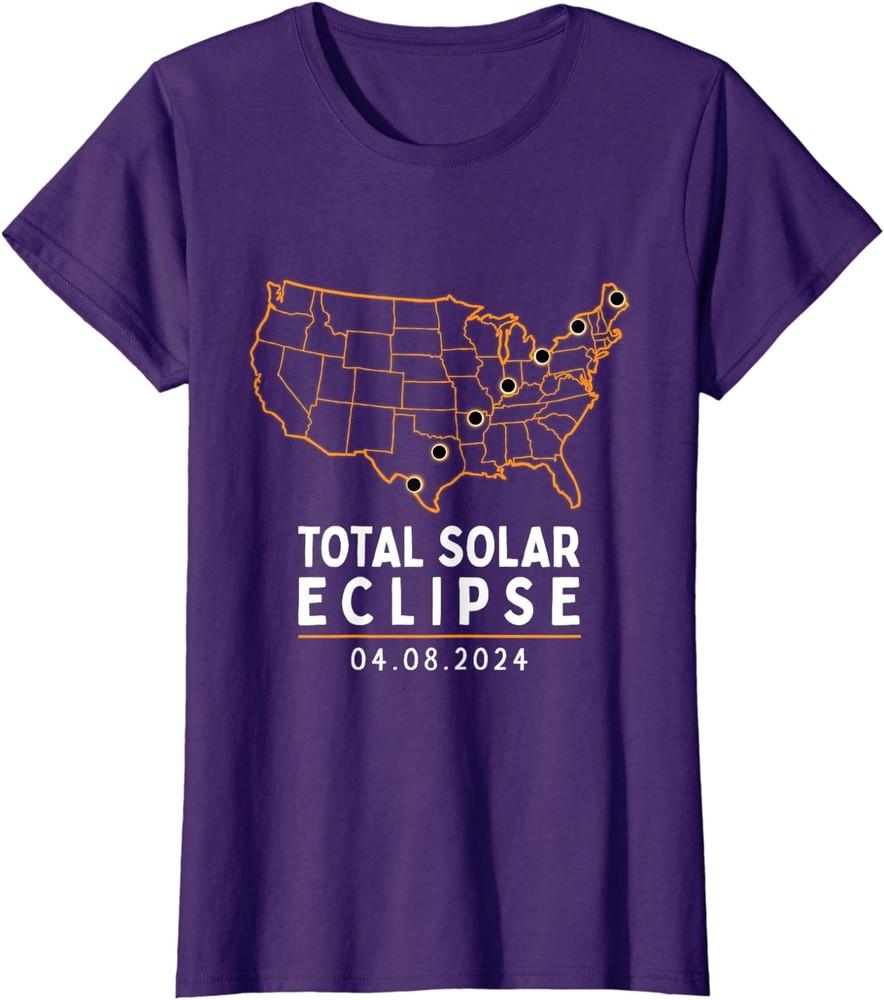 Solar Eclipse 2024 Party America Totality Total  Ladies  Crewneck T-Shirt Unisex T-Shirt L