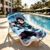 Demon Slayer Print Beach Towel Design, Soft, Lightweight. for Home Bathroom, Spa, Pool, Yoga, Surfing, Camping, Gift for Family, Friend
