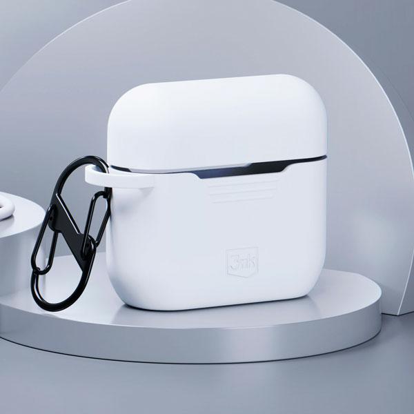 Etui 3Mk Silikon-Kopfhörerhülle Für Airpods Pro, Weiß