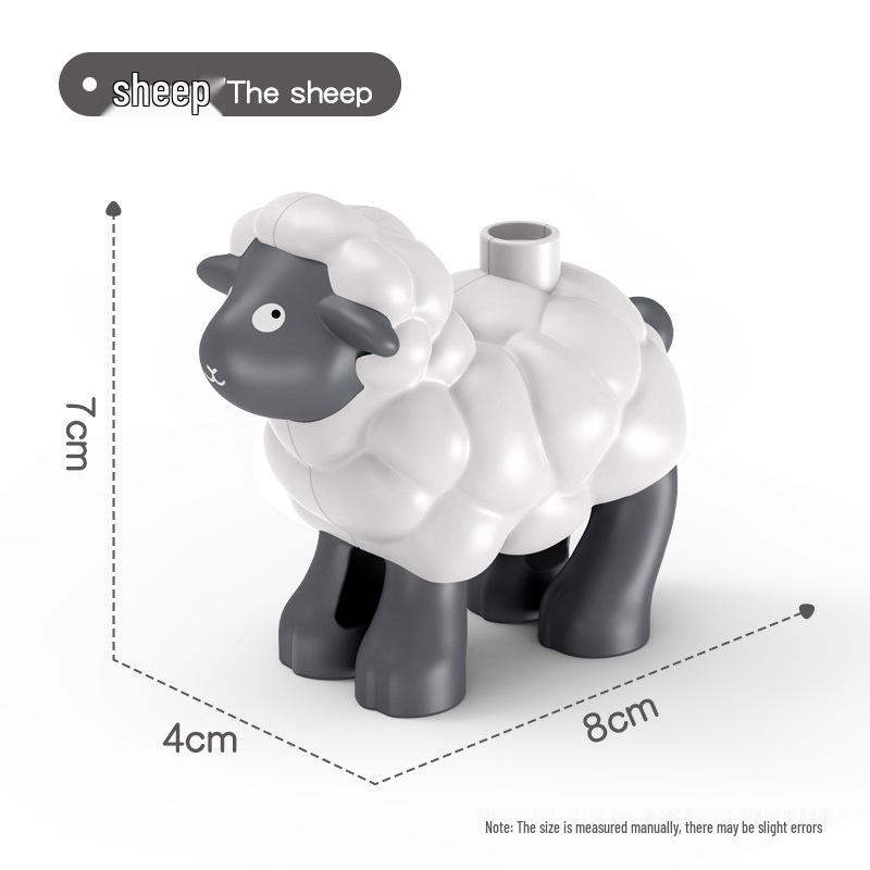 Compatible Lego Large Particle Ocean Animal Building Blocks: Lion, Dolphin, Zebra, Crocodile, Cat Toys.