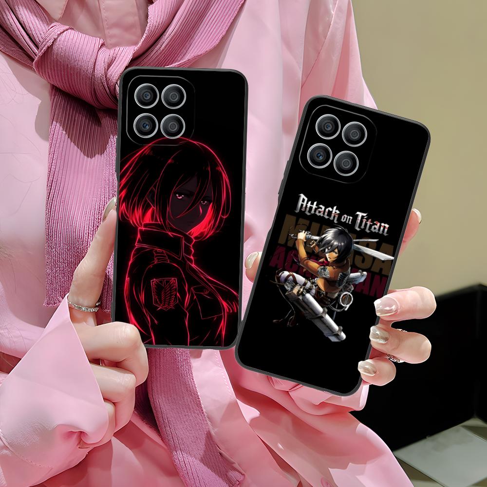 AOT Mikasa Mobile Phone Case for Honor 90 80 70 60 50 30 20 10 9 8 7 Pro S SE Lite 5G Colour Printing Protective Pretty Luxury