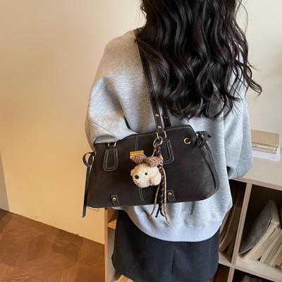 Hochwertige Einzelschultertasche im Pendlerstil, Retro-Tragetasche, Modisch und vielseitig für Damen.