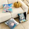 Mobile Game Blue ArchiveE Square DoubleSided Printed Pillow Case Bedroom Bedside Pillow Sofa Cushion Cover Gift