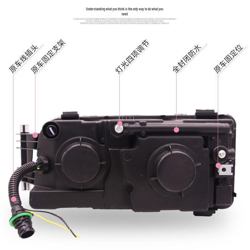 LED Headlight Assembly with Dual-Lens and Flowing Turn Signal for Shandeka Dump Truck, TGA, Howo TX