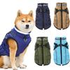 Winter Warm Fleece Coat for Medium Large Dogs Night Reflective Harness Jacket Windproof Coldproof Pet Apparel Winter Vest