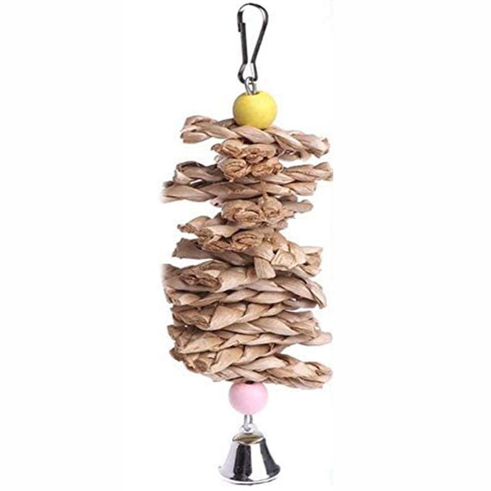 

Подвесная жевательная игрушка для попугаев, многоцелевой домик для птиц, подвесное украшение, аксессуары для клетки для птиц