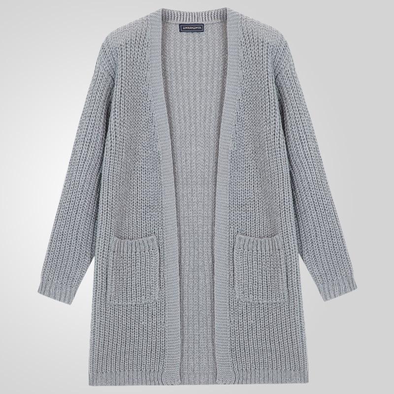 New Versatile Autumn And Winter Cardigan Men'S Retro Knitted Sweater Jacket Long Sleeved Heavy Jacquard Sweater