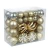 48PCS High-quality Plastic Christmas Ball Set Solid Color 4/6/8cm Xmas Ornament Ball Suspensable Xmas Baubles Scene Supplies