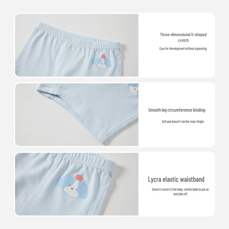 Layfhun Kids' 100% Cotton Underwear 3-Pack