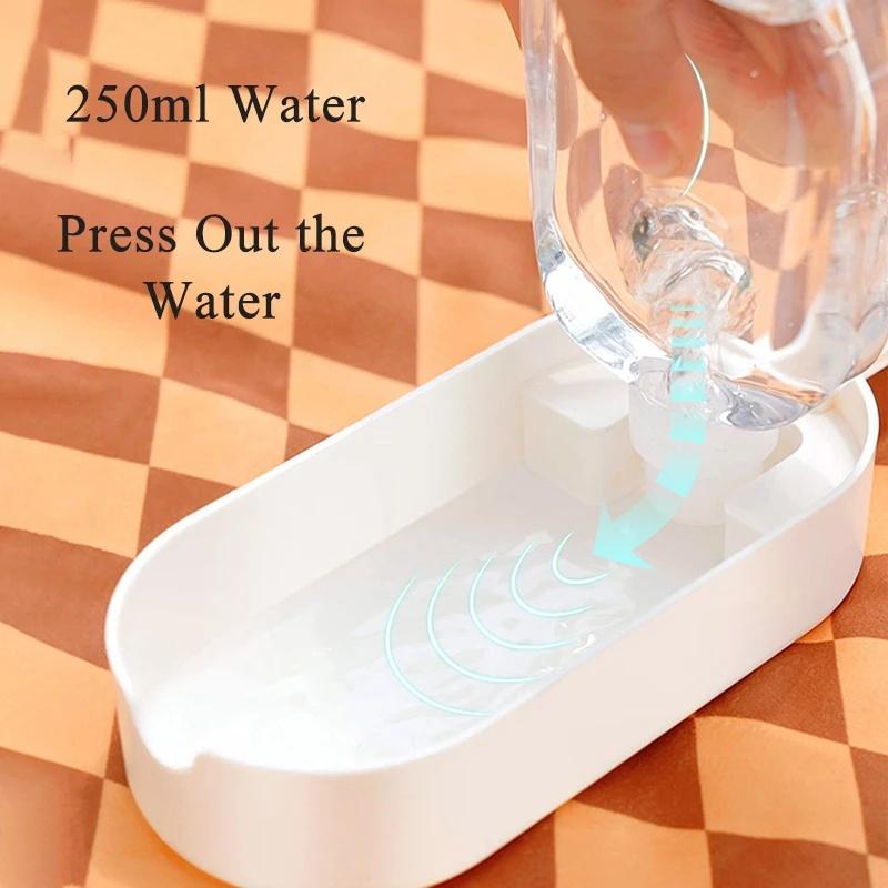 New 2 in 1 Dog Water Bottle with Food Storage Portable Pet Water Container for Dogs Cats Outdoor Dog Feeder Puppy Drinking Bowl