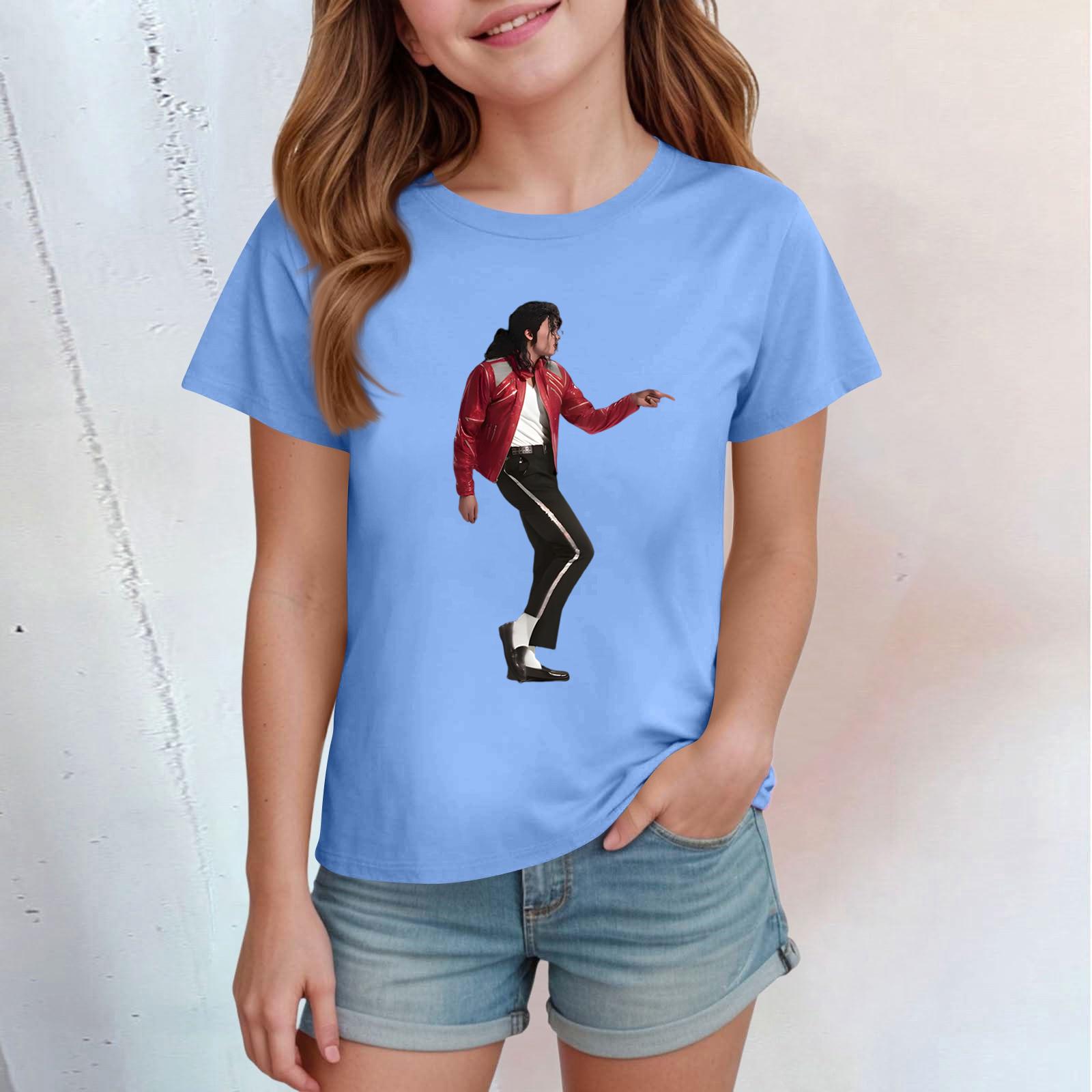 

Kids Print Round Neck Short Sleeve Casual T-shirt 120