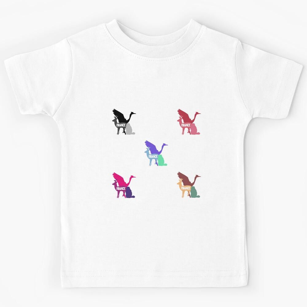 French Wilderness Animals Sticker Pack Kids T-Shirt 160