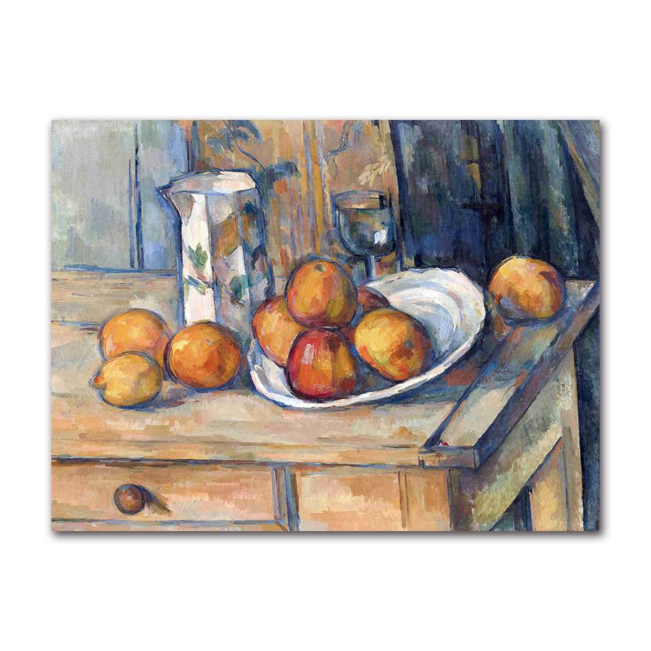 Vintage Paul Cezanne Garden Still Life Terracotta Pots 1890s Art Posters Canvas Painting Wall Prints Picture for Room Home Decor