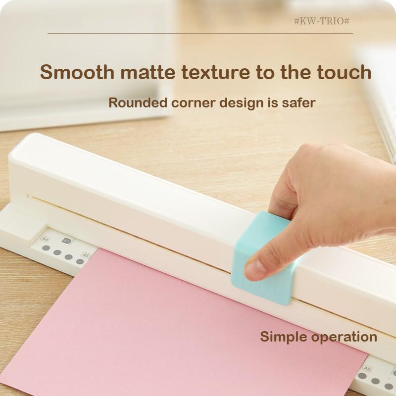KW-Trio 30 Hole A4 B5 A5 B6 A6 Loose Leaf Punch Notebook Planner Paper Hand Push Perforated Puncher School Supplies Stationery