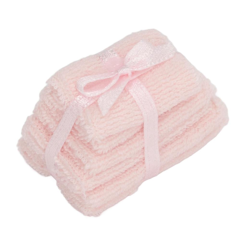 1:12 Scale Miniature Bathroom Towels Decoration Accessories Furniture Model Towel Pile