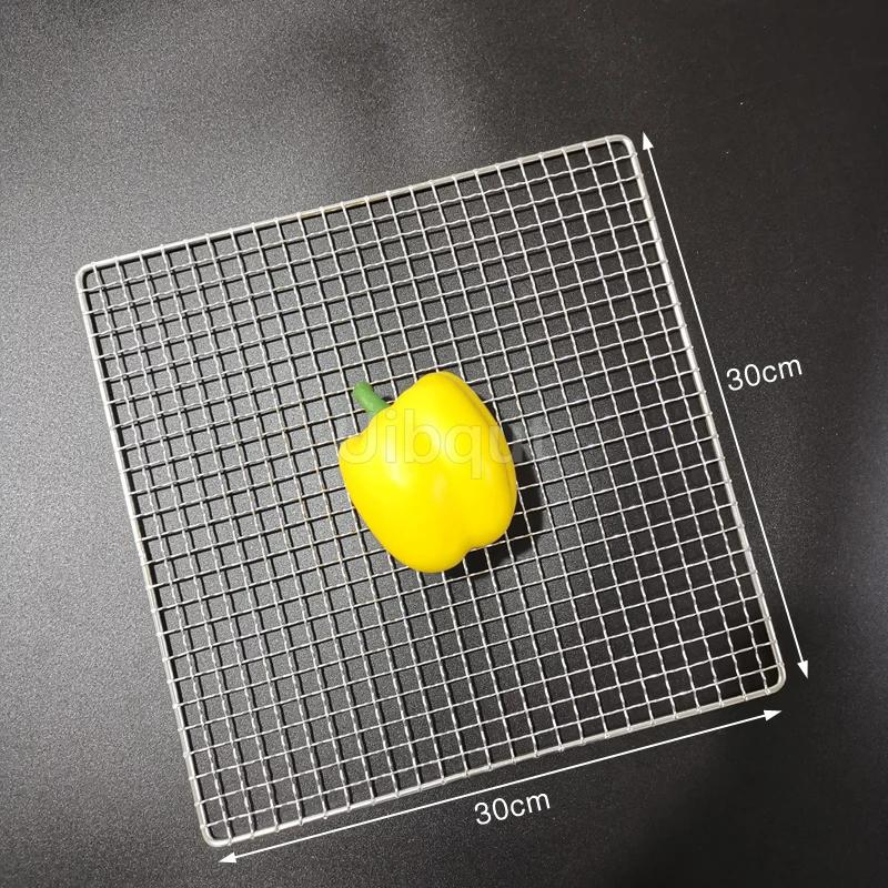 304 Edelstahl Rechteck Quadrat BBQ Netz Maschengrill Antihaft Backmatte Outdoor Grillteil Roste Heißluftfritteuse Gitter Kochen