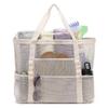Borsa da Spiaggia in Rete Multicolore con Tasche Multiple - Ideale per Costumi da Bagno e Essenziali da Viaggio