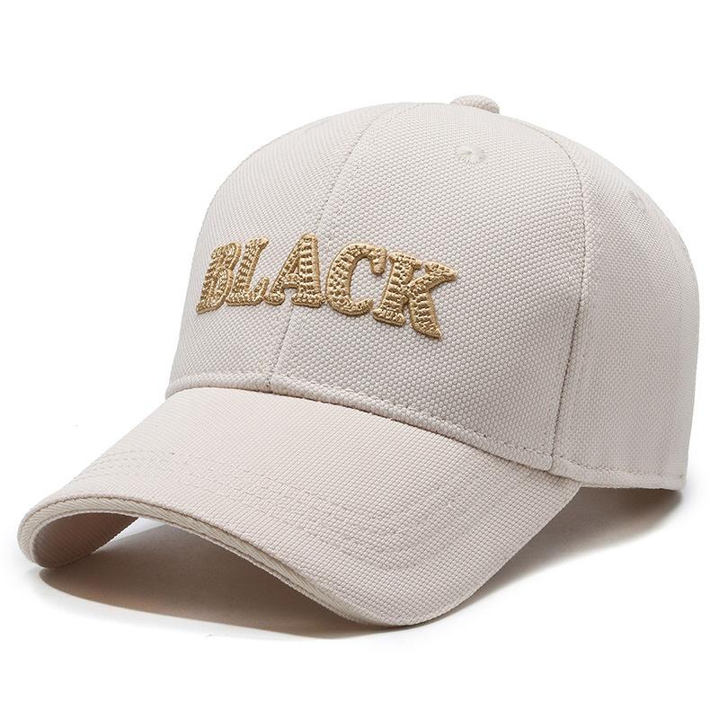 Men Embroidered Letter Baseball Cap Women Black Cap Spring Summer Ponytail Panama Cap Snapback Hat Sun Visor Hats Fishing Hat Peak Cap