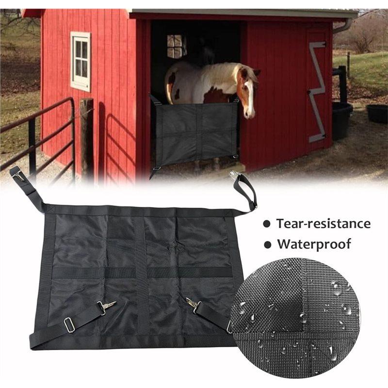 ABJI-Adjustable Length Straps Included Horse Stall Guard Protective Fencing For Barn, For Tack Rooms, Horse Trailers- 27" 1 Pcs