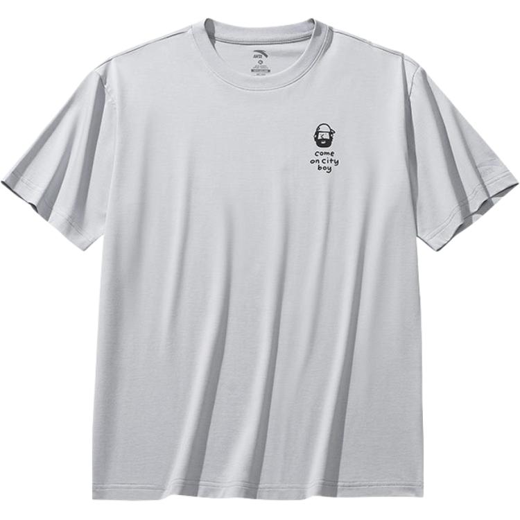 

Anta Comfortable Loose Casual Letter Print Round Neck Versatile Simple Moisture Wicking Short Sleeve T-Shirt Men Tops Mud-Lime 952528102-5 S