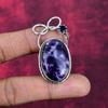 Lepidolite & Amethyst Pendant Gemstone Jewelry, 925 Solid Sterling Silver Pendant, Gift For Women Handmade Pendant