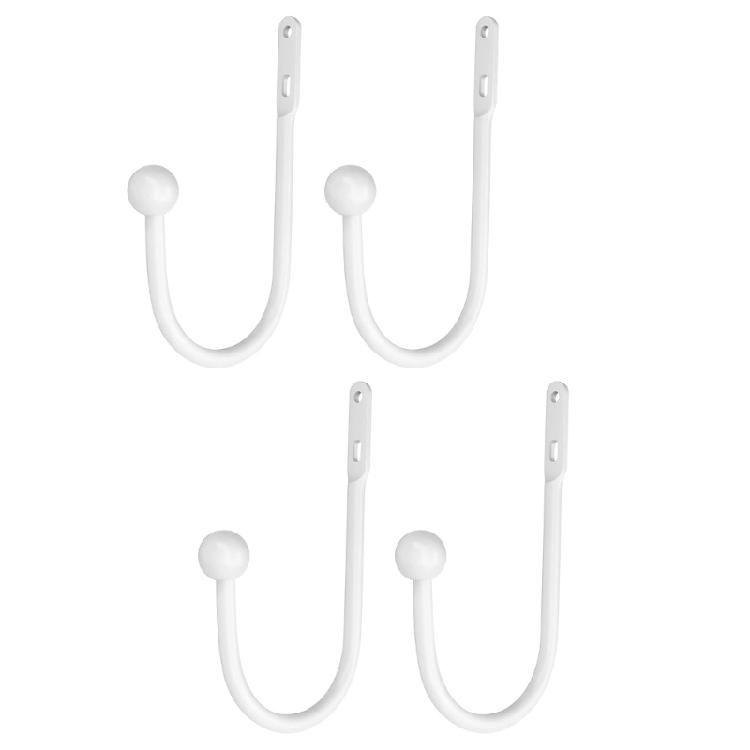 

2/4 шт. Настенный крючок для подхвата штор Металлические держатели для штор Вешалка для штор и дверей Простота установки