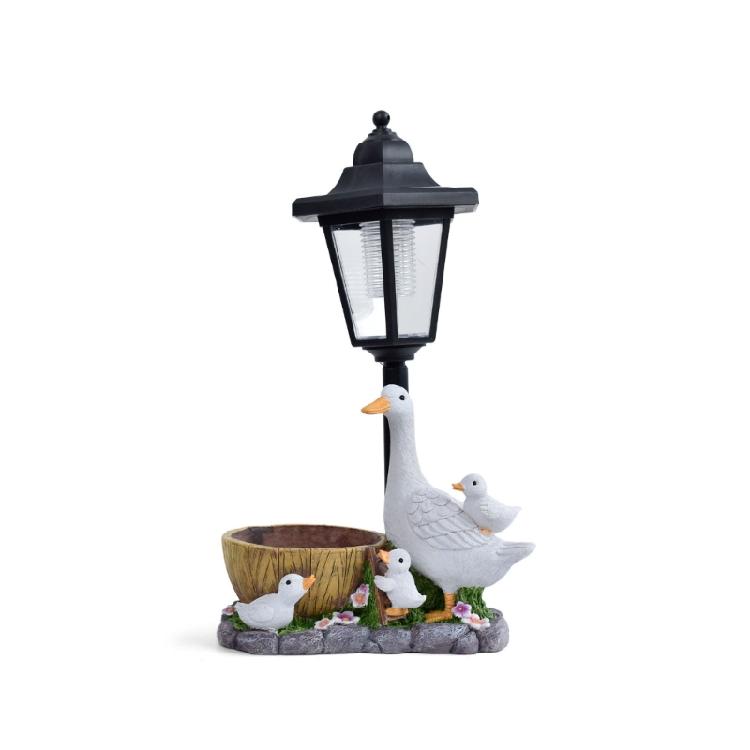 

Artistic Resin Bird garden decoration Featuring Built In Solar Panel Lights Up Automatically evening