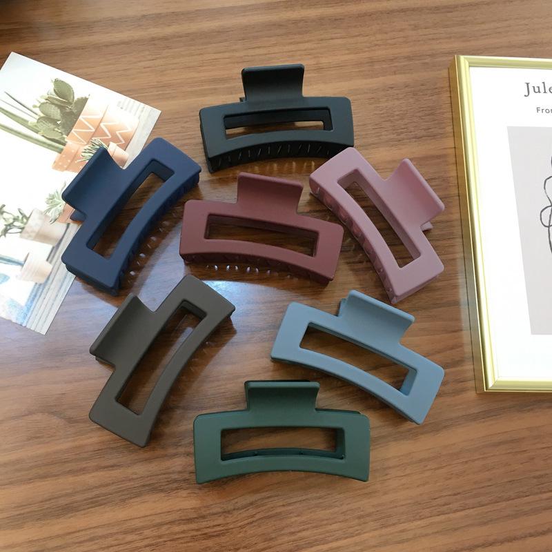 Matte Square Retro Acrylic Hair Claw Clip for Women