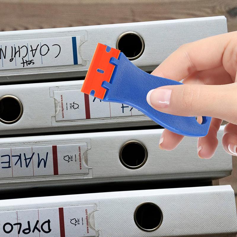 100pcs Double Sided Plastic Scraper Blades Window Floor Car Sticker Removal Replacement Window Cleaning Tool
