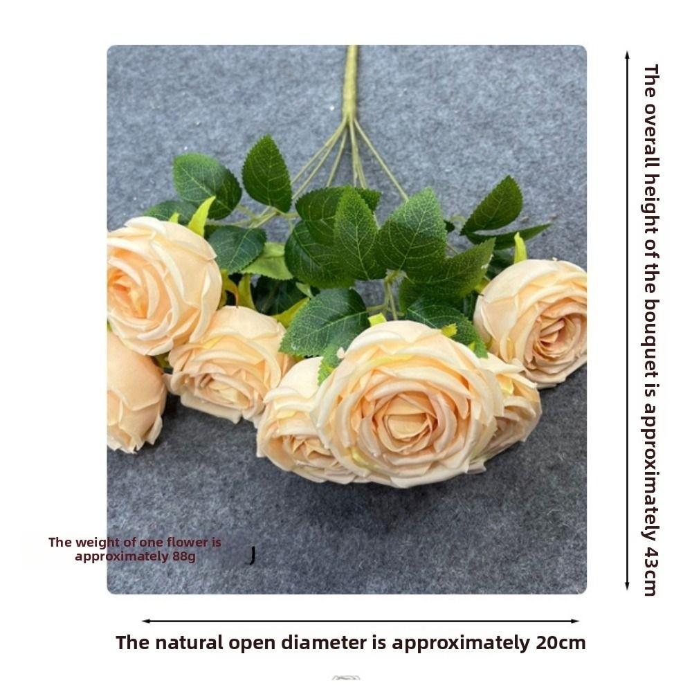 7 Heads Real Happy Imperial Rose Flower Mini 9 Colors Valentine's Day Flowers Photography Photo Gift Rose Flowers Decorative