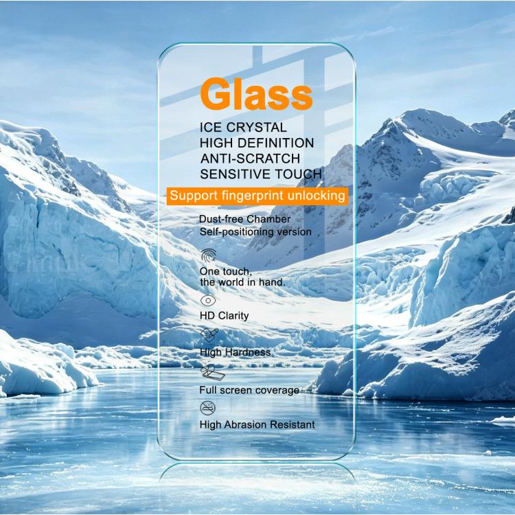 Ice Crystal Tempered Glass Screen Protector With Dust-Free Locator & Fingerprint Unlock For OPPO Find X9 Pro