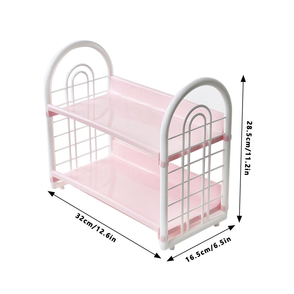 Mehrstufiges Wohnheim-Aufbewahrungs-Bücherregal Schreibtisch-Organizer Kunststoff-Regal für Schreibtisch im Büro Badezimmer Küche Kosmetik-Zubehör Werkzeuge