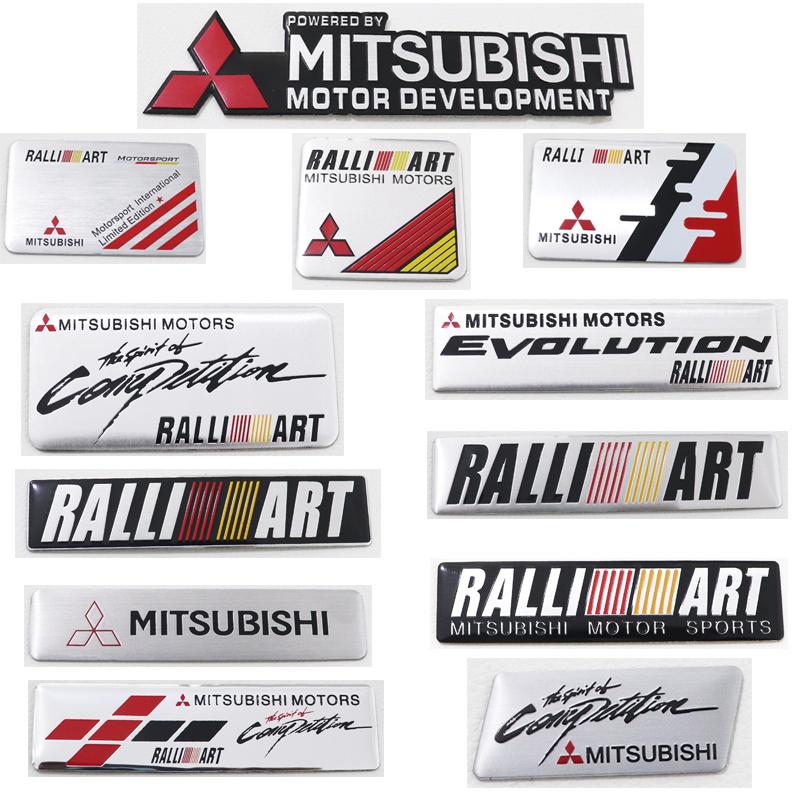 1 pz 3D Mitsubishi Logo Auto Adesivo in Alluminio Parafango Laterale Paraurti Posteriore Portellone Posteriore Adesivo Baule Adesivo Emblema Accessori Styling