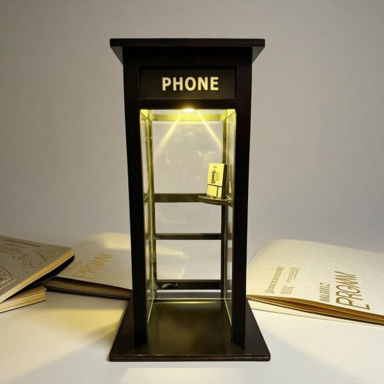 Vintage Telefonzelle Ambiente Lampe Retro Hohe Telefonzelle Nachtlicht Warmes LED
