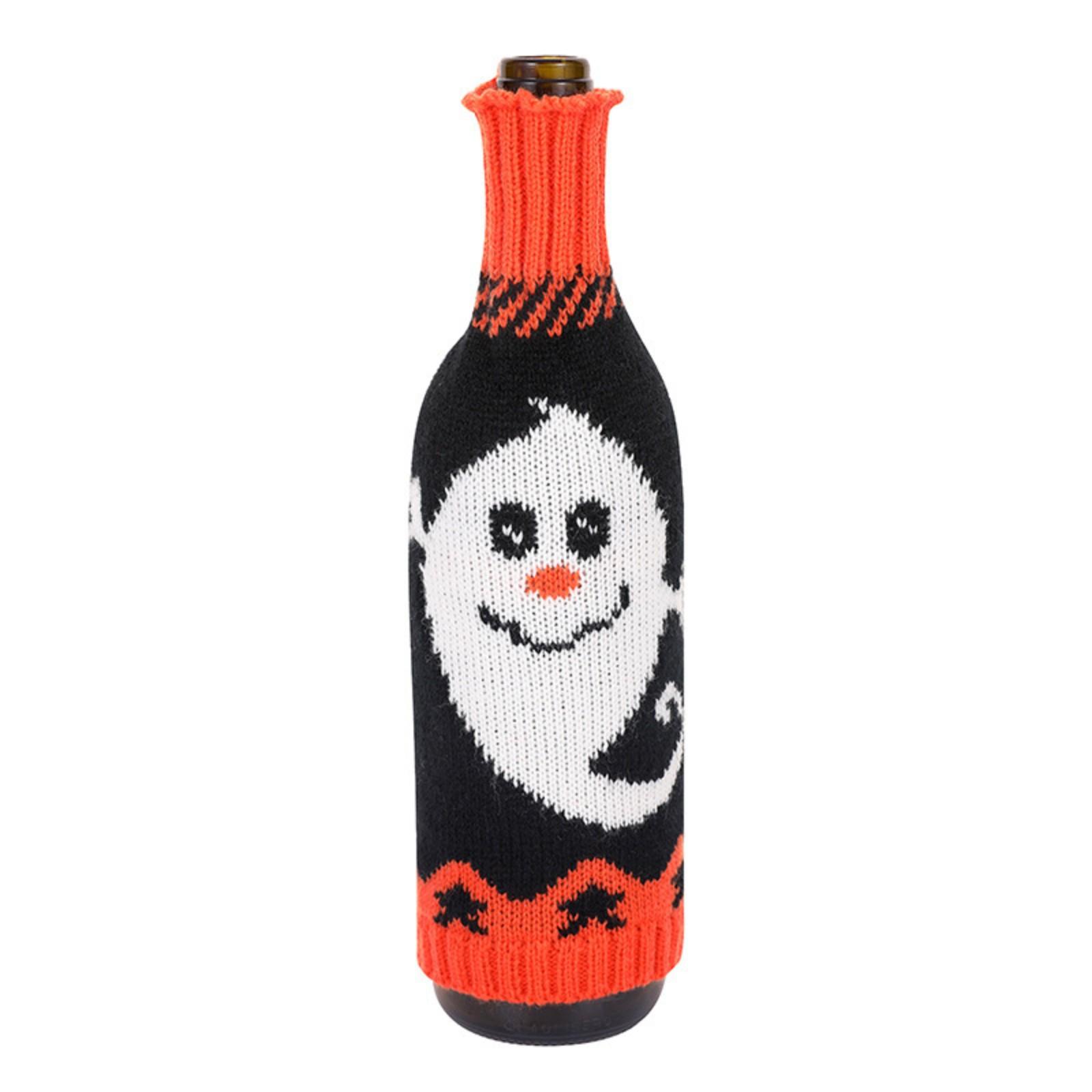 

Halloween Decorations Christmas Knitted Pumpkin Wine Bottle Cover Red Wine Cover Restaurant Layout Decoration Wine Bottle Clothes Cover One Size