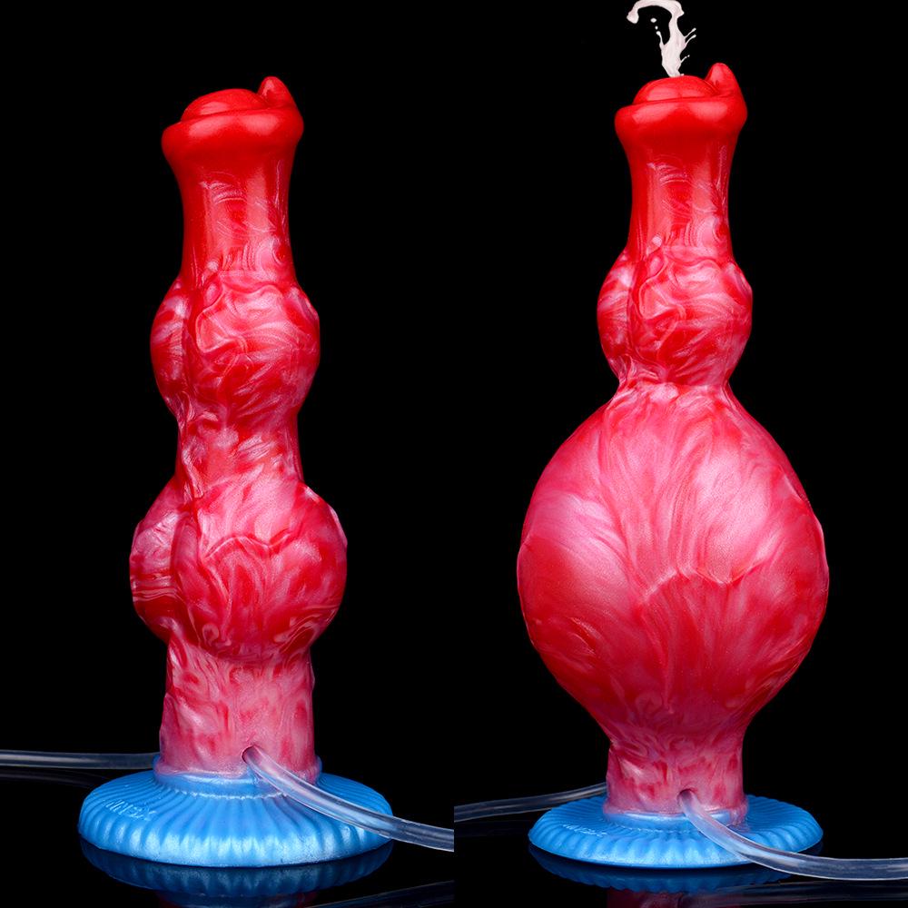 Inflatable Silicone Female Masturbator with Water-Spraying Dildo Simulation