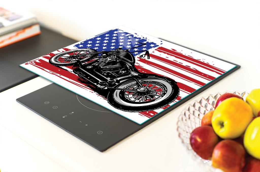 SZKLANA DESKA DO KROJENIA 40x30 MOTOCYKL