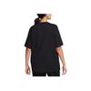 Nike Sportswear Logo Graphic Crew Neck Oversized Short Sleeve Drop Shoulder T-Shirt Women Tops Black FD4150-010