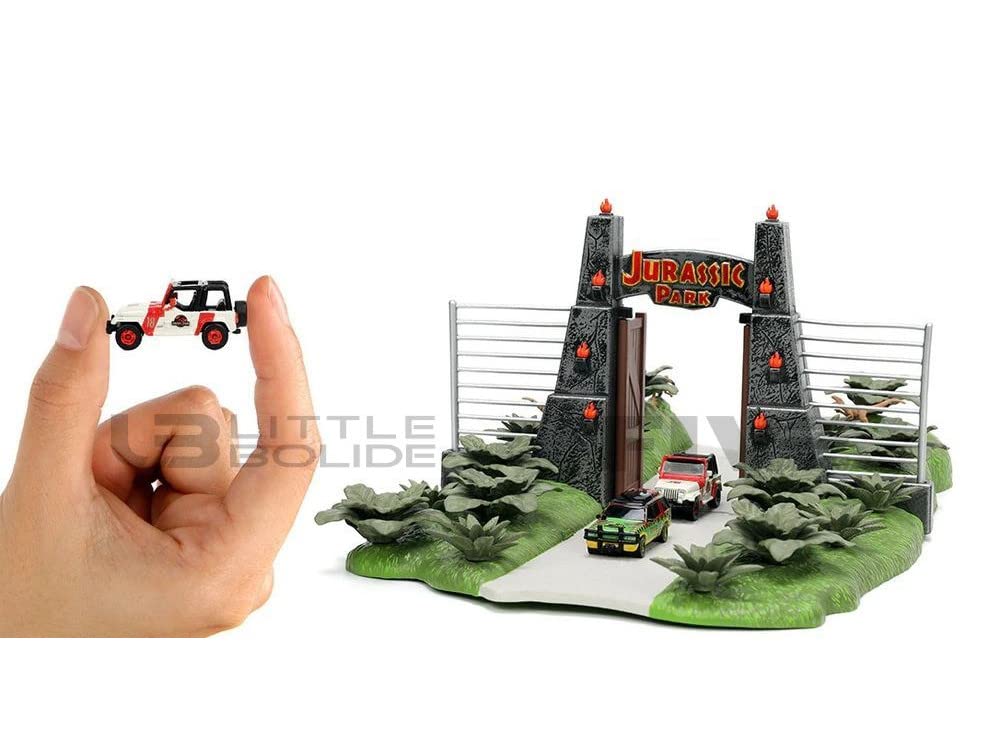 Jada Toys NANO SCENS JADA TOYS Dinosaur World Diorama Set VEHICLES with Mini Cars w/2