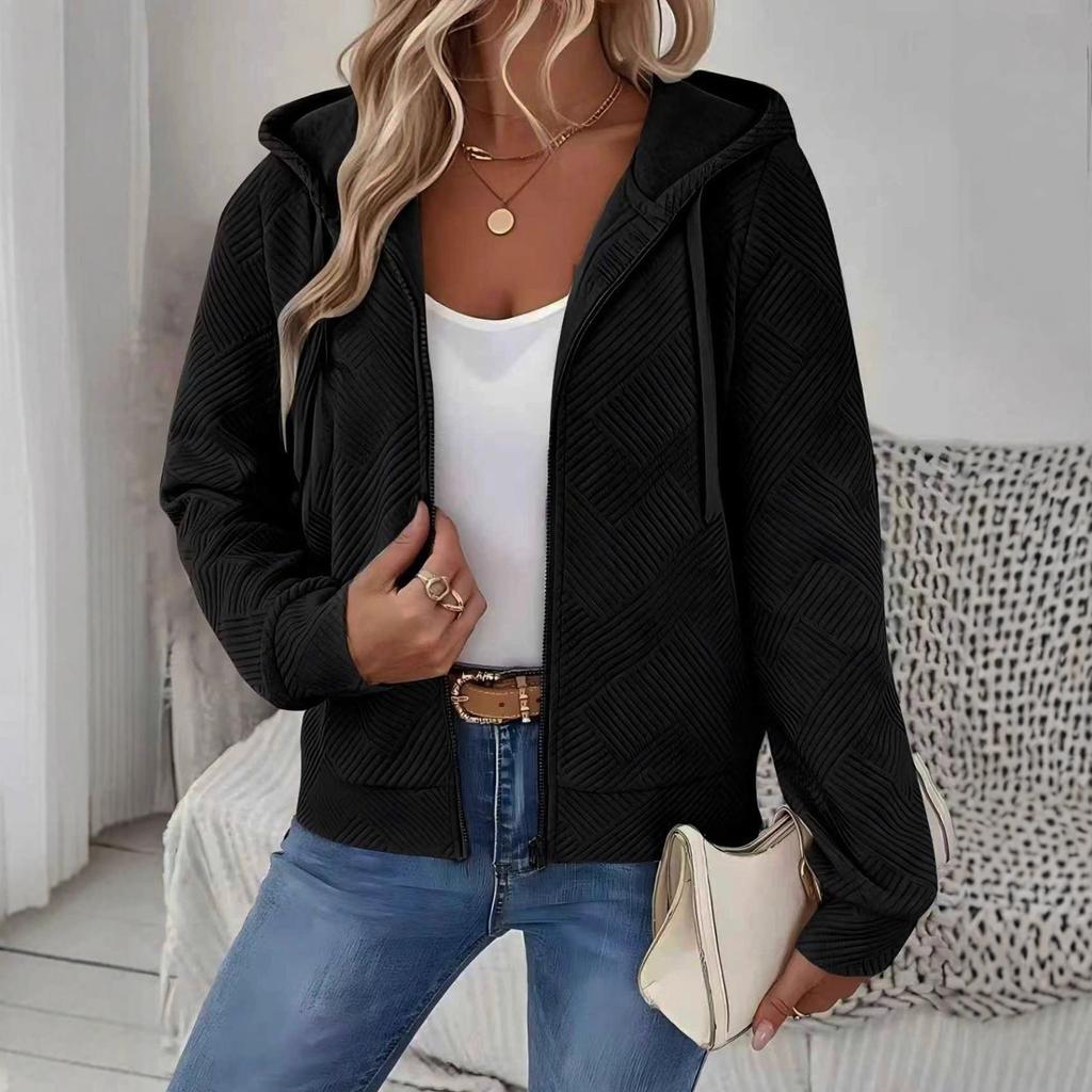 Herbst und Winter Neue Grenzüberschreitende Damenmode Reißverschluss Kapuze Locker Lässig Damen Kapuzenpullover Aus Europa und Amerika