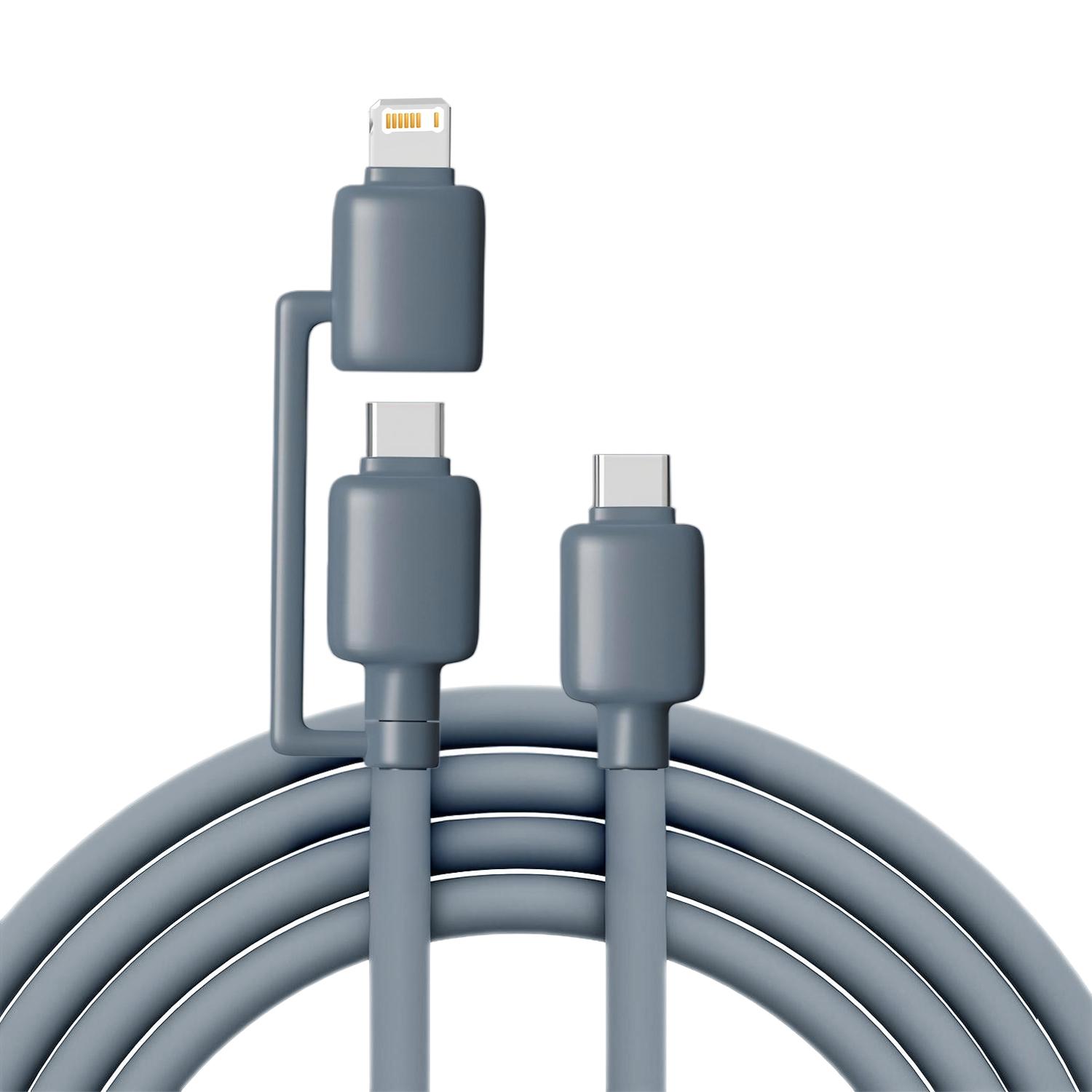 

2-in-1 Data Cable USB Type C Data Adapter Mobile Phone USB C Fast Charging Cable For Xiaomi Samsung OPPO Android Phone