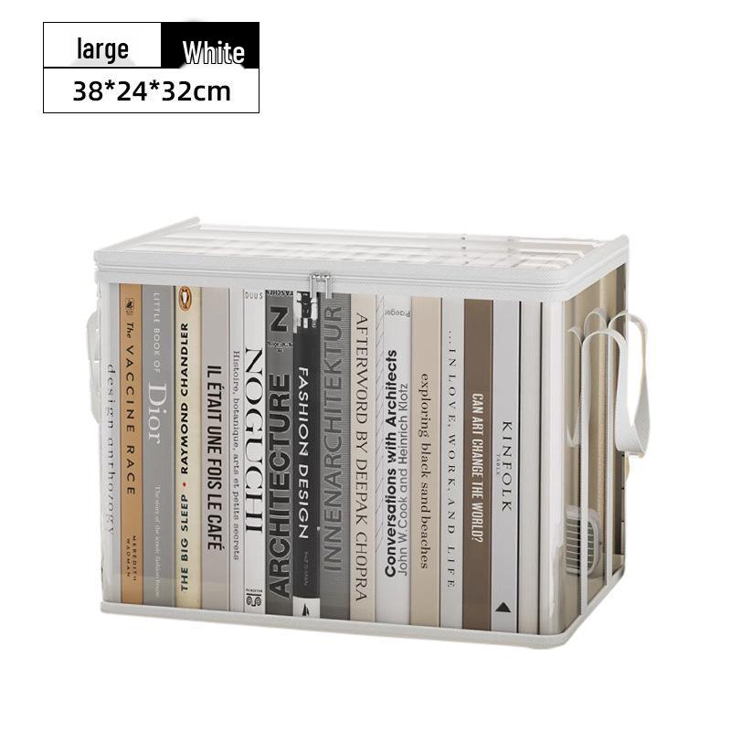 Classroom Student Book Organizer: Transparent, Large-Capacity Storage Box for Textbooks