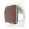 Inden-ya Inden Coin Case F Coin Case 05 Deer Leather Black Base X Red Lacquer Diamond Chrysanthemum Pattern 1005-21-017 Natural Deer Leather Lacquer
