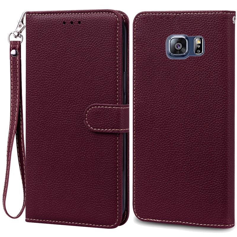 S6 Edge Case For Samsung Galaxy S6 Edge Case G925 Leather Flip Wallet Case For Samsung S6 S 6 edge Case G920 Wallet Cover Fundas