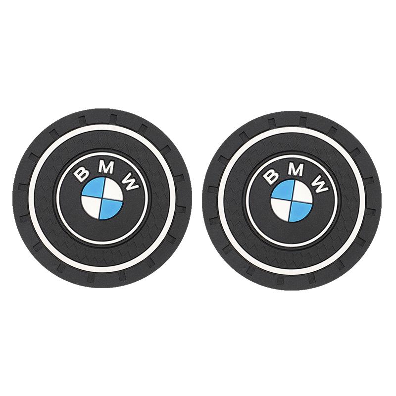 2026 Hot 2Pcs Car Coasters Silica Gel Water Cup Mats For BMW F30 F10 E90 E46 E60 E70 E39 E62 E93 GT G30 Auto Interior Watercup Slot Pad Jdsg40