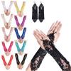 Luvas de Noiva Bordadas em Renda Decoração com Strass Luvas de Casamento Luvas de Renda Femininas Meninas